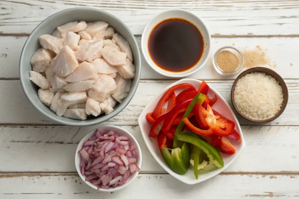 Poulet General Tao : Découvrez 6 Secrets Puissants pour un Plat Asiatique Époustouflant 2 une composition visuelle d ingr dients frais pour 8 Poulet General Tao : Découvrez 6 Secrets Puissants pour un Plat Asiatique Époustouflant
